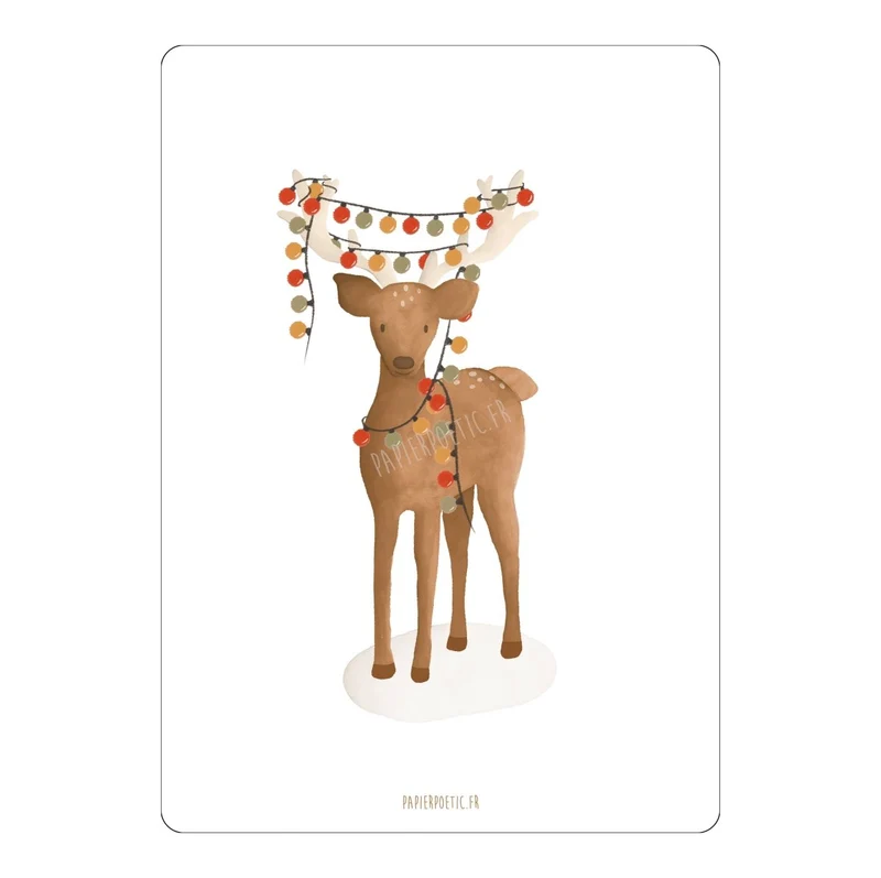 Carte Postale / Card "Renne de Noël"
