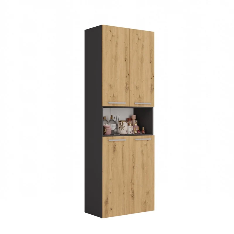 NEL 2K DK - Armoire de salle de bain 2 paniers à linge