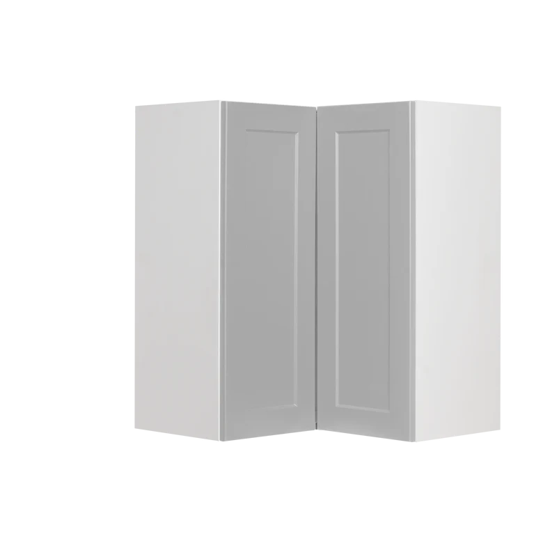 Cabinet de Haut Coin - 2 Portes - 24 po de large x 36 po de hauteur - Polymère Shaker Gris