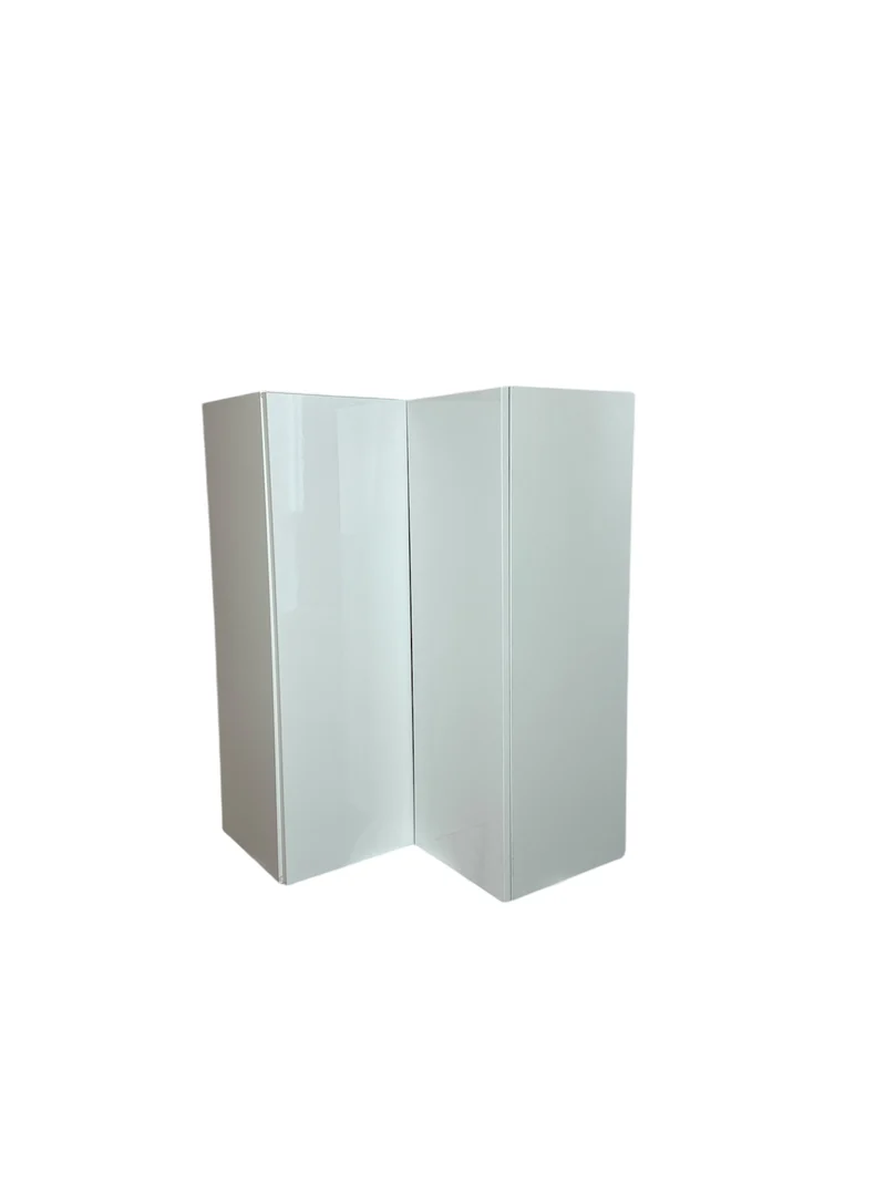 Cabinet de Haut Coin - 2 Portes - 24 po de large x 36 po de hauteur – Mélamine Laquée Blanche