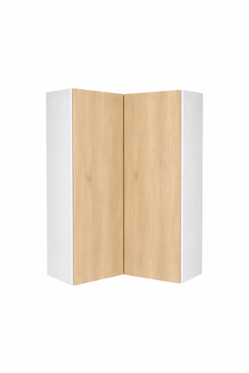 Cabinet de Haut Coin - 2 Portes - 24 po de large x 36 po de hauteur - Mélamine Bois Zen