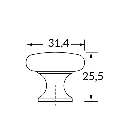 Poignée Bouton DUKE V0393 noir mat 31 mm