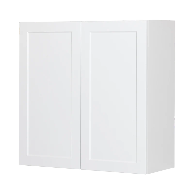 Cabinet de Haut - 2 Portes - 33 po de large x 36 po de hauteur - Polymère Blanc Shaker