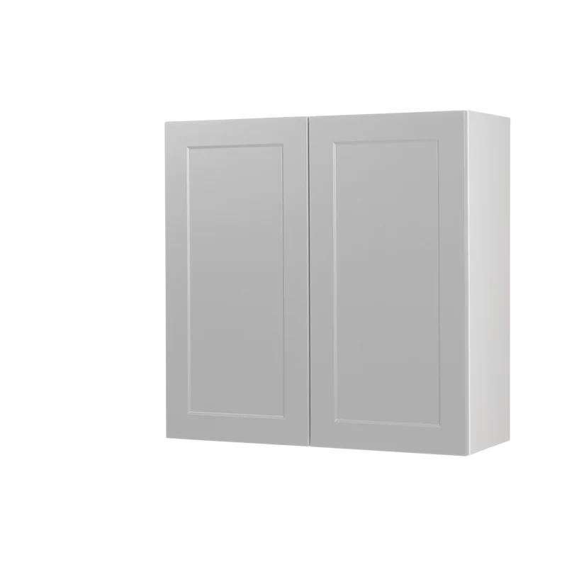 Cabinet de Haut - 2 Portes - 33 po de large x 36 po de hauteur - Polymère Shaker Gris