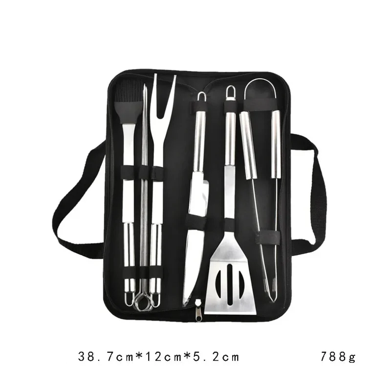 Kit d'Outils de Barbecue en Acier Inoxydable
