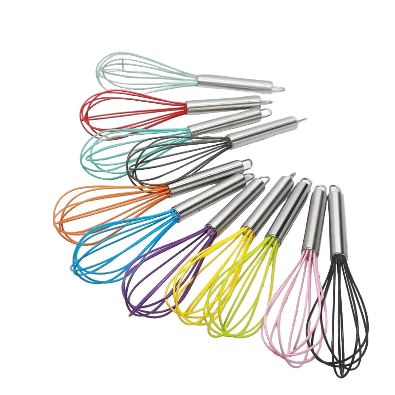 Fouet Ballon en Silicone 10 Pouces avec Manche Inox – Fouet Léger pour Œufs, Crème, Salades et Pâtisserie Maison