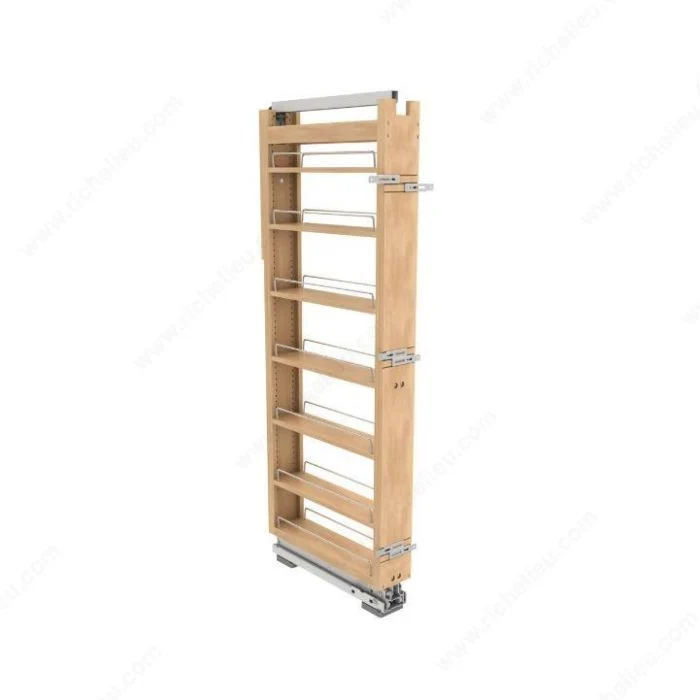 Armoire coulissante en bois avec coulisses Rev-A-Shelf