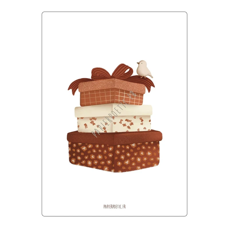 Carte Postale / Card "Pile de cadeaux"