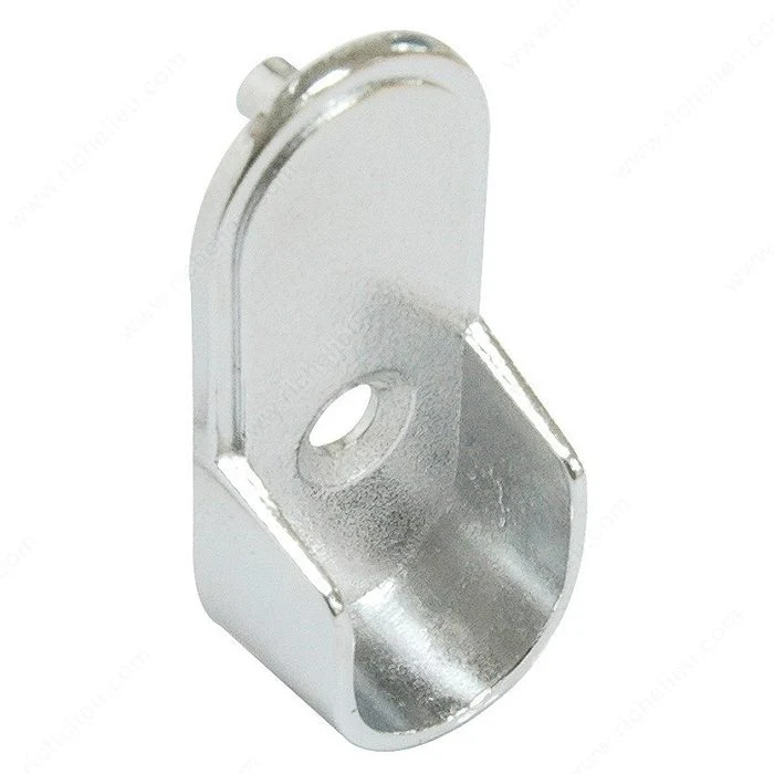 Supports ovales à goujons chrome
