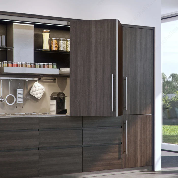 Système HAWA-Folding Concepta 25 avec charnières à fermeture amortie