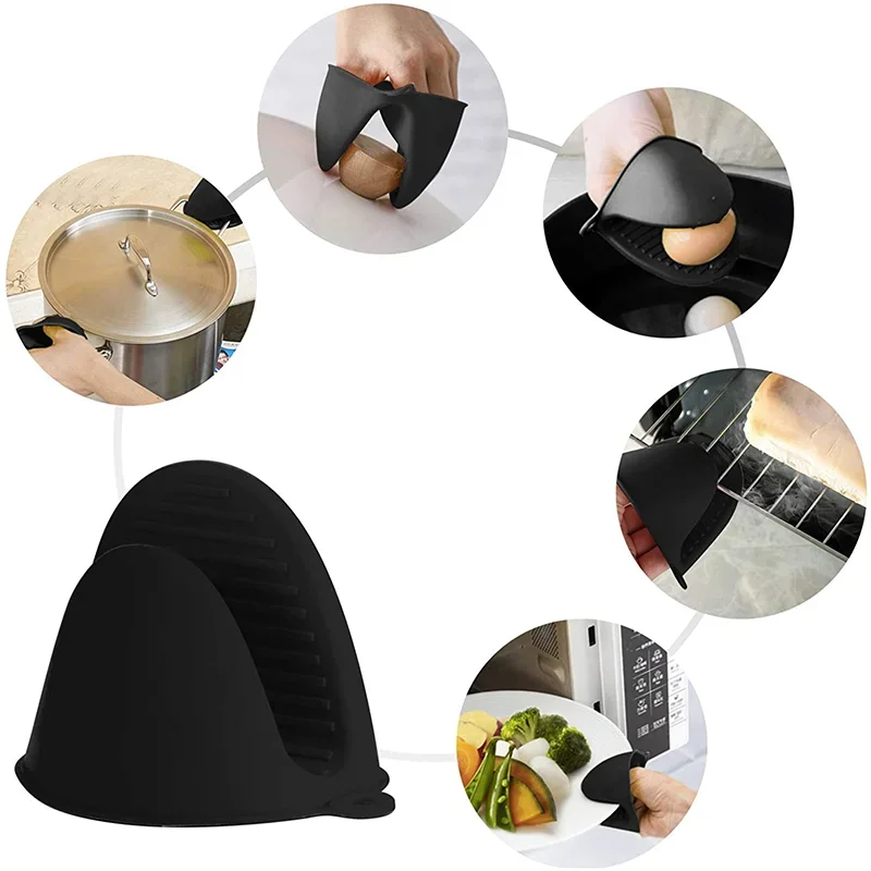 Mini Gants de Cuisine en Silicone Anti-Chaleur – Lot de 2