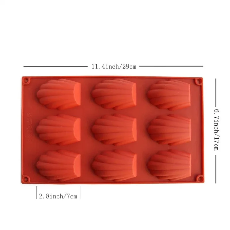 Moule à Madeleines en Silicone – 9 ou 18 Empreintes