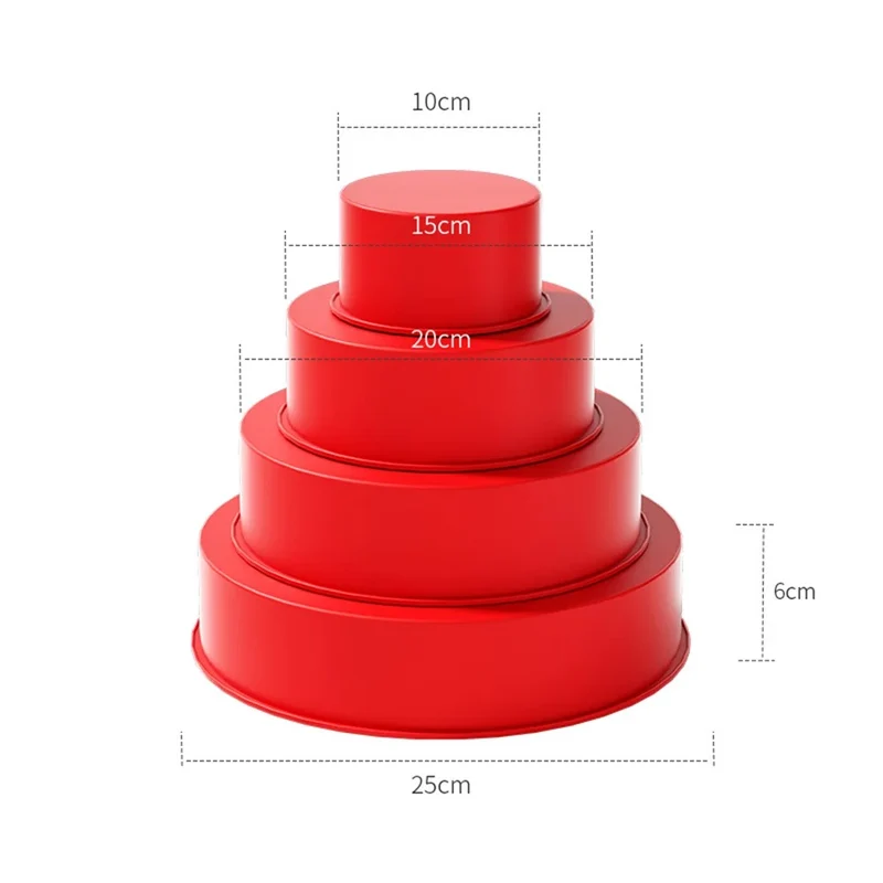 Moules à Gâteaux Ronds en Silicone – 4 Tailles