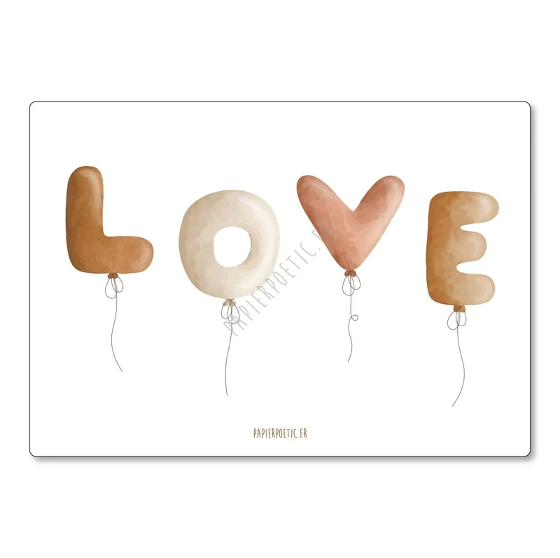 Carte Postale / Card "Ballons Love"