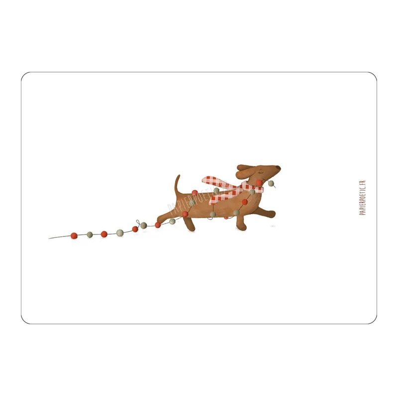 Carte Postale / Card "Chien de Noël"