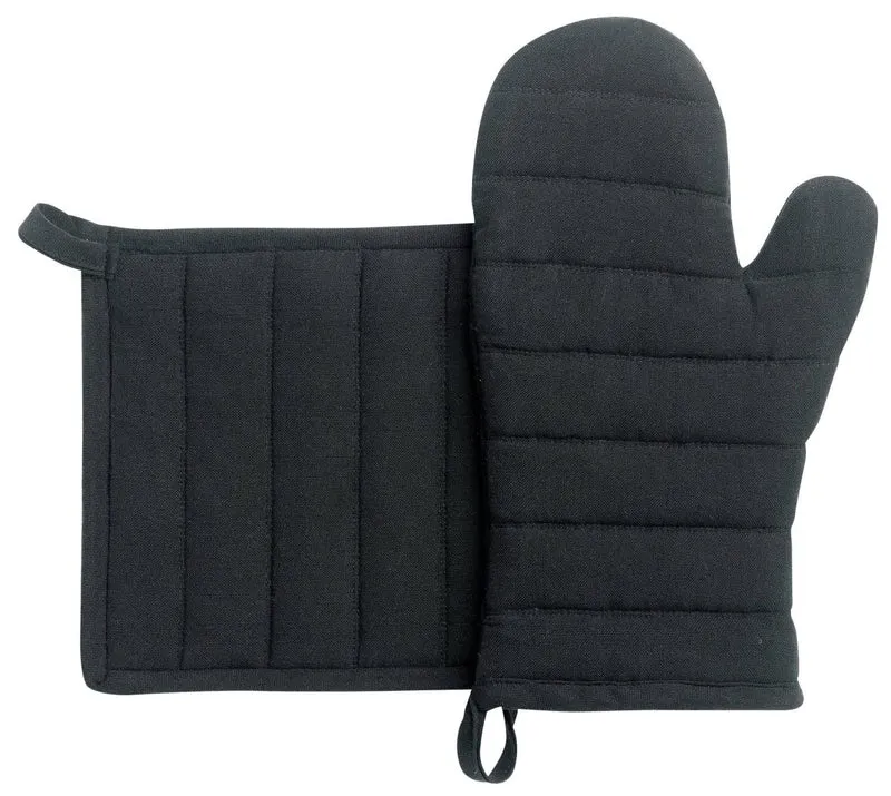 Lot Gant/Manique Recyclé Jona Noir 15 X 30