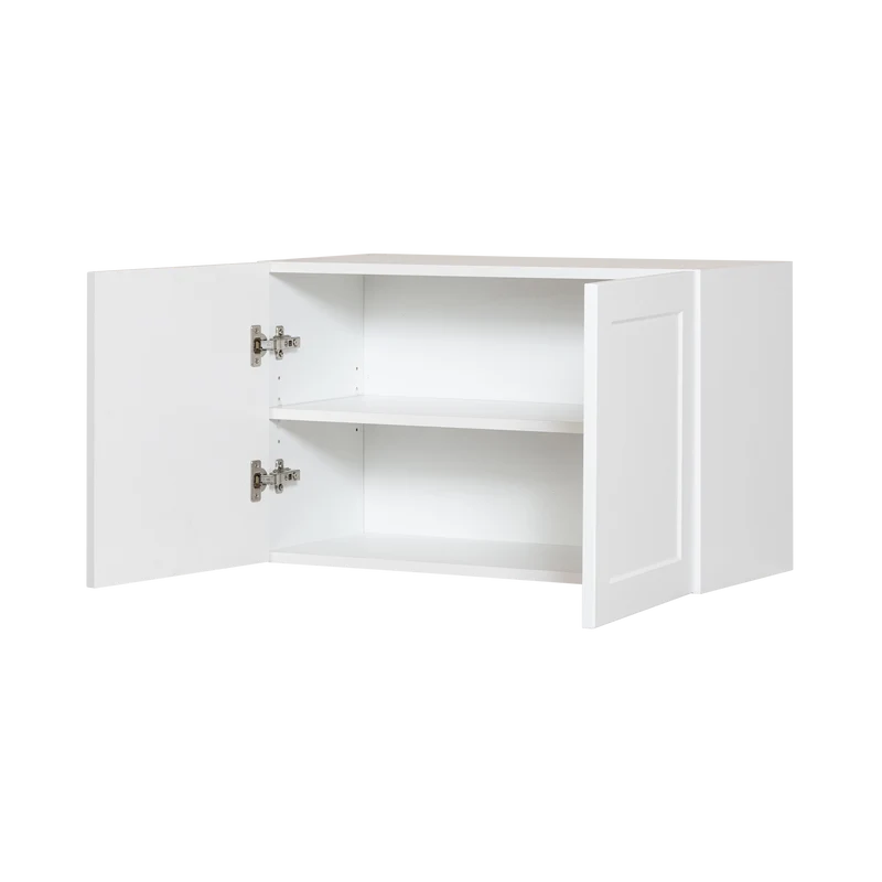 Cabinet de Haut Réfrigérateur Profond - 2 Portes - 33 po de large x 20 po de hauteur - Polymère Blanc Shaker