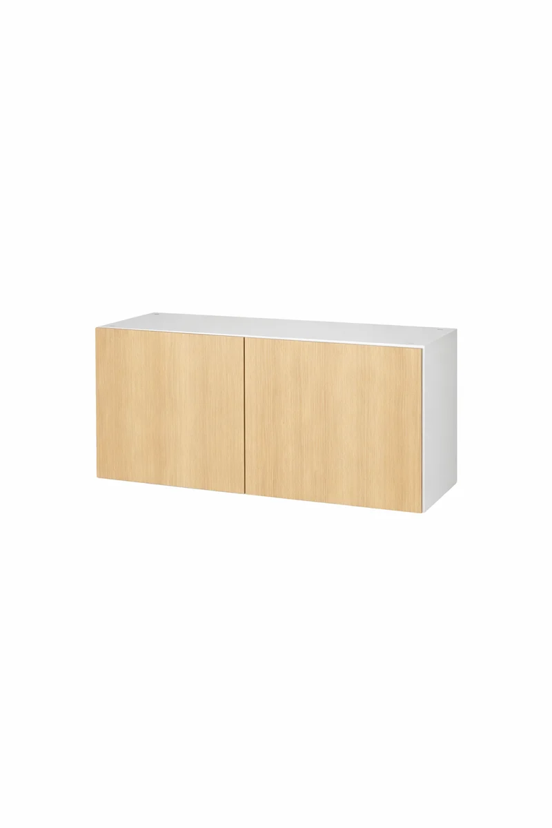 Cabinet de Haut - 2 Porte - 24 po de large x 15 po de hauteur - Mélamine Bois Zen