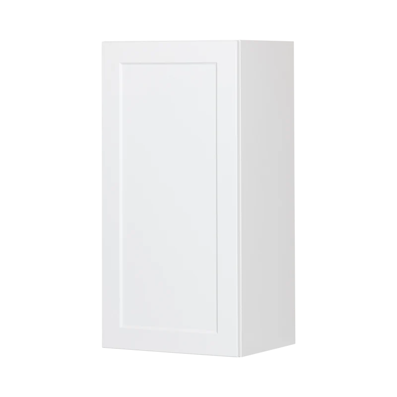 Cabinet de Haut - 1 Porte - 18 po de large x 30 po de hauteur - Polymère Blanc Shaker