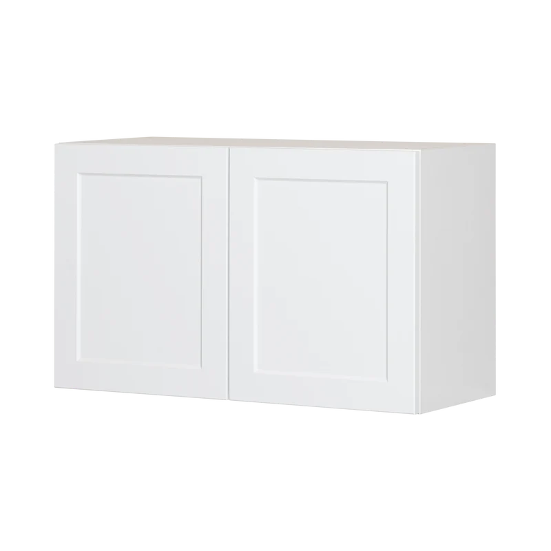 Cabinet de Haut Réfrigérateur - 2 Portes - 36 po de large x 20 po de hauteur - Polymère Blanc Shaker