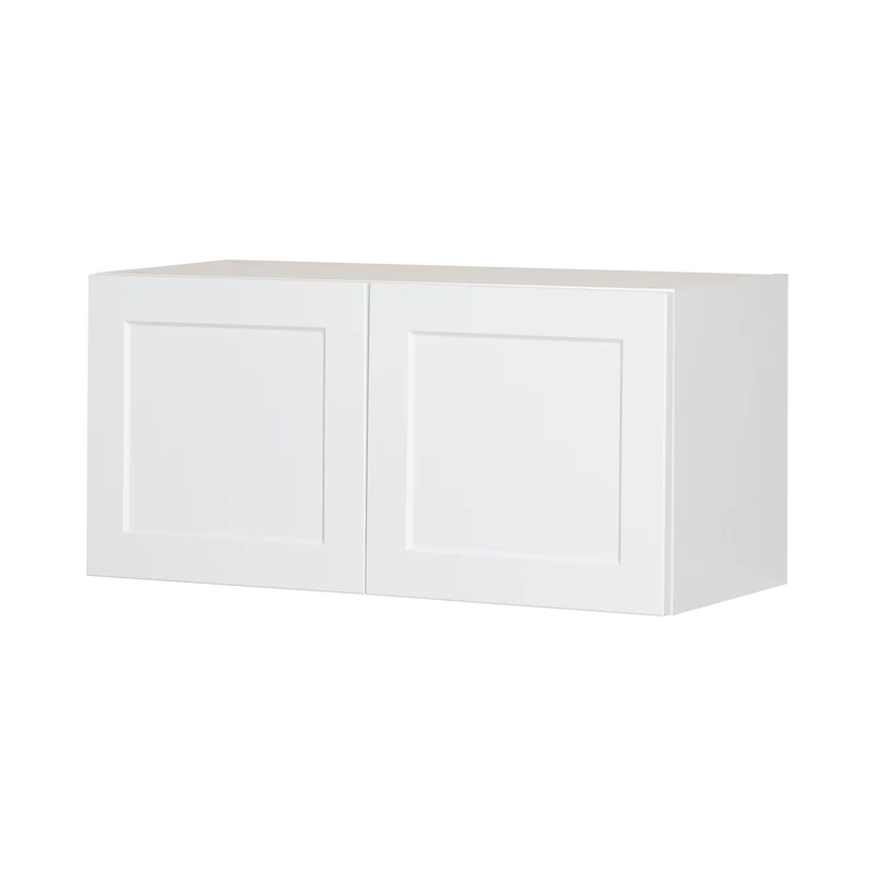 Cabinet de Haut - 2 Porte - 30 po de large x 14 po de hauteur - Polymère Blanc Shaker