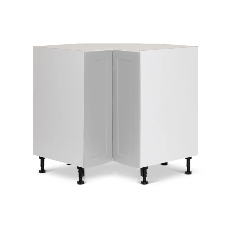 Cabinet de Bas Coin - 2 Portes - 33 pouces de large - Polymère Shaker Gris