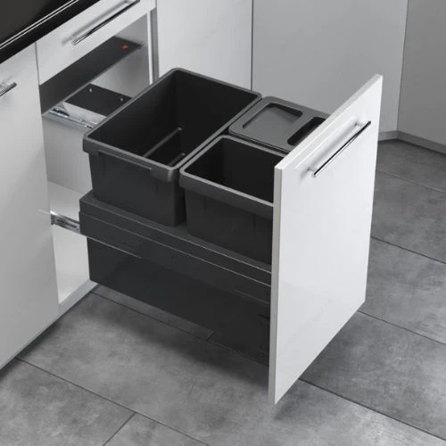 Centre de recyclage de 3 bacs synchronisés