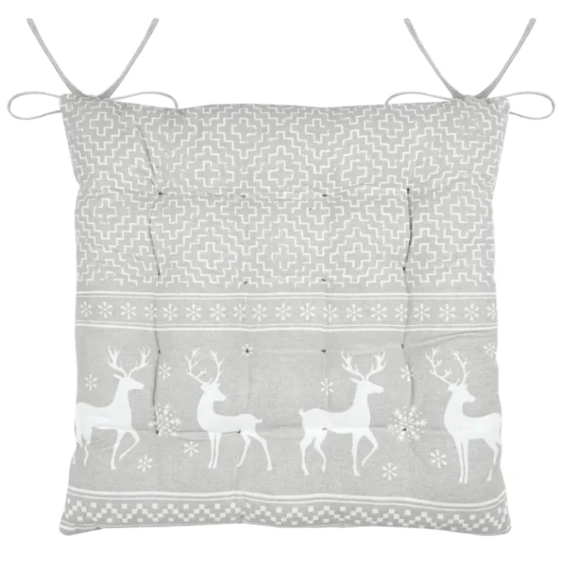 Galette de chaise ARBIN cerfs naturel