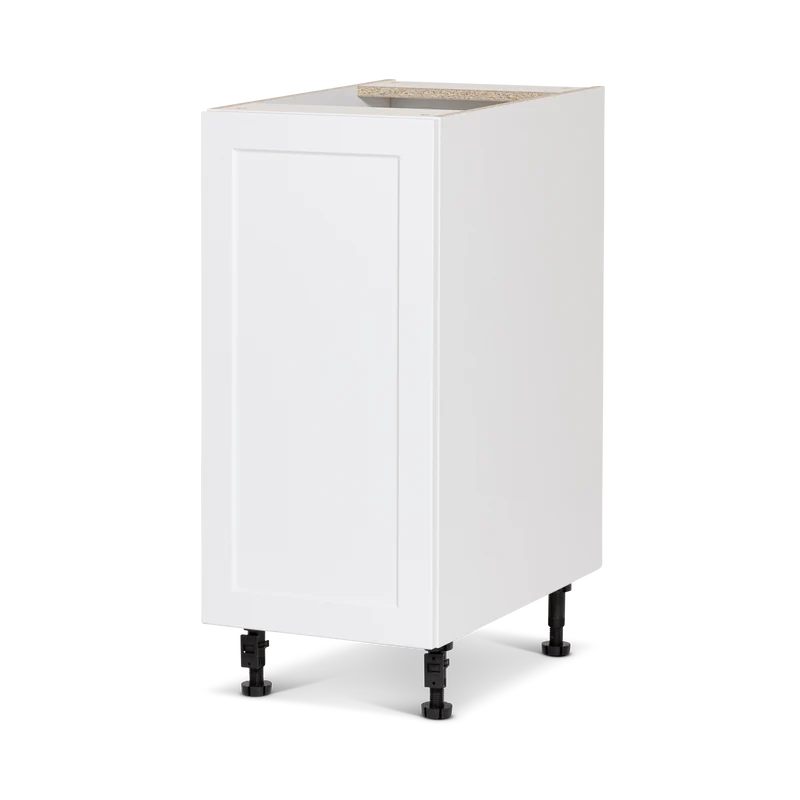 Cabinet de bas - 1 porte - 15 pouces de large - Polymère blanc shaker