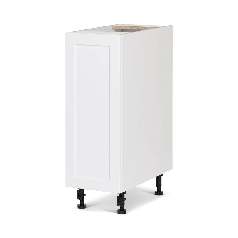 Cabinet de bas - 1 porte - 9 pouces de large - Polymère blanc shaker