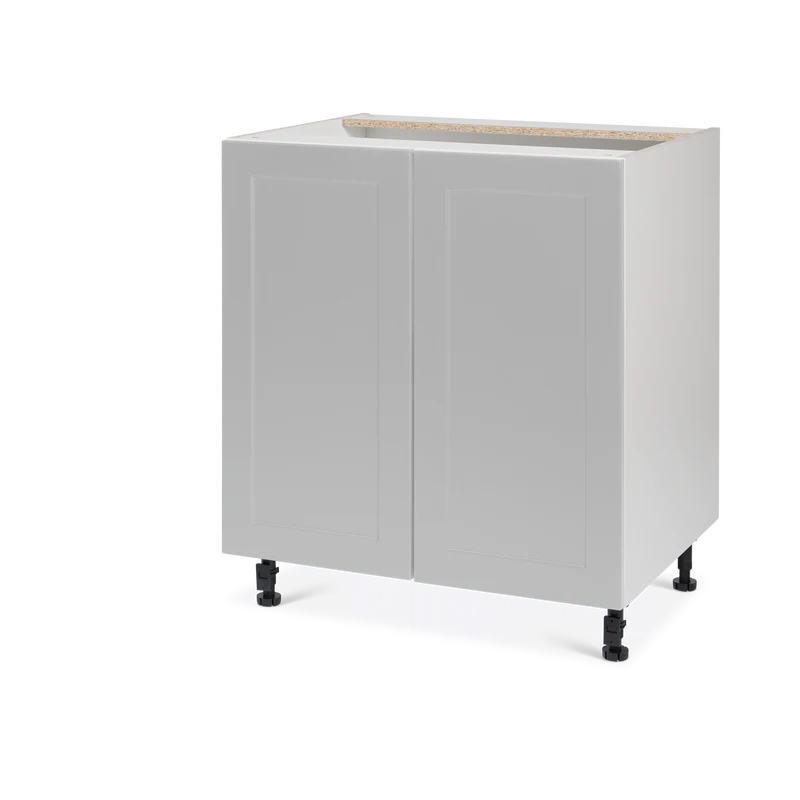 Cabinet de bas - 2 portes- 30 pouces de large - Polymère Shaker Gris