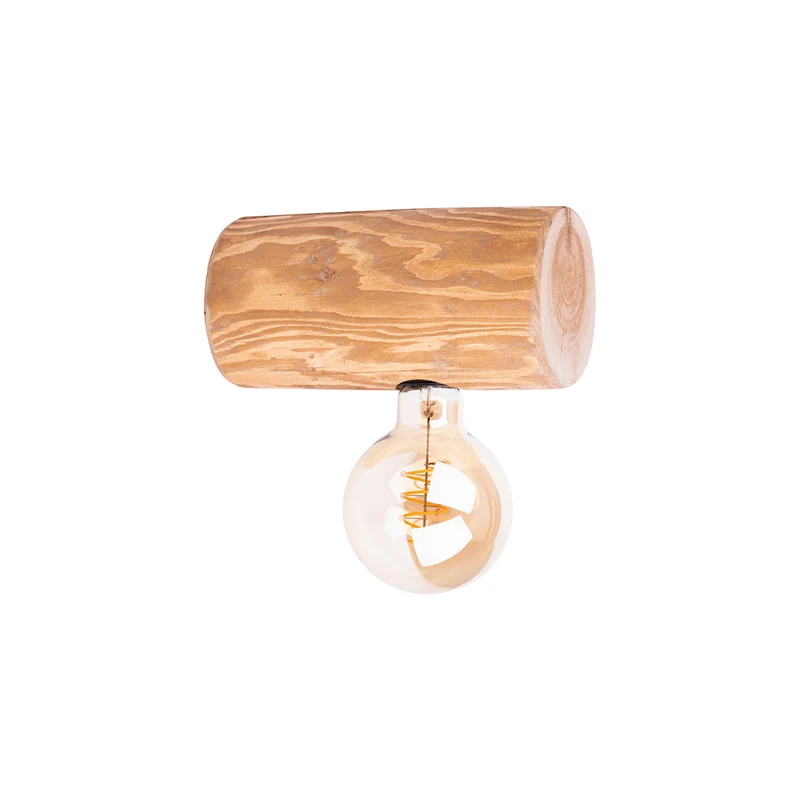 Applique murale CORE en pin naturel et lin
