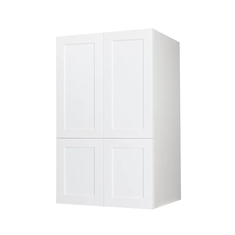 Cabinet de Haut Garde-Manger - 4 Portes - 30 po de large x 49 po de hauteur - Polymère Blanc Shaker