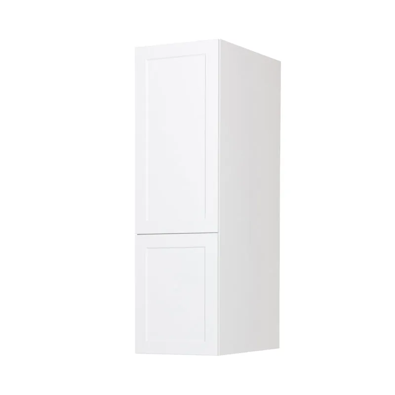 Cabinet de Haut Garde-Manger - 2 Portes - 15 po de large x 49 po de hauteur - Polymère Blanc Shaker