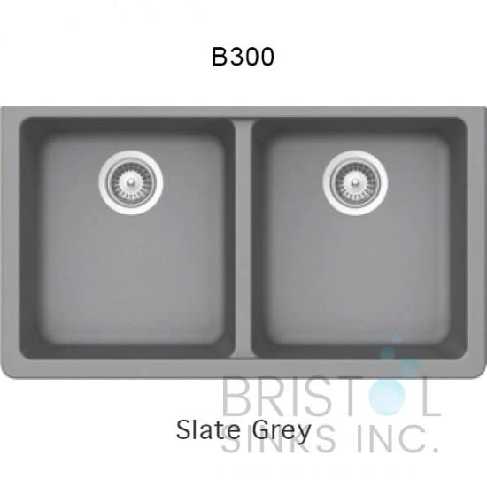 Évier double égouttoir à montage sous plan B300-B301-B327-B334