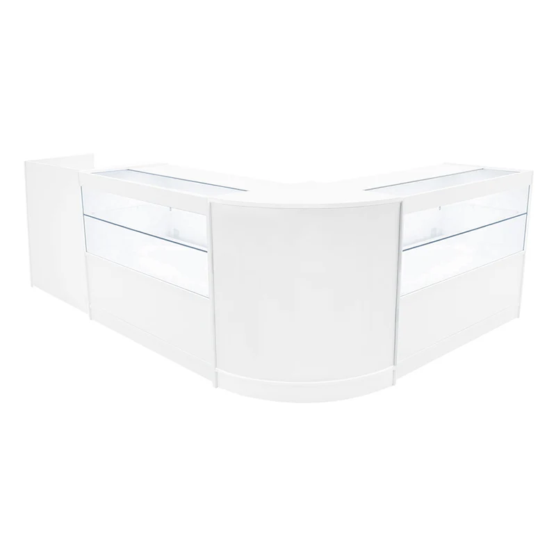 Comptoirs de Vente à LED Ensemble Phoenix - Blanc CM60, 2 x C1200, TB60