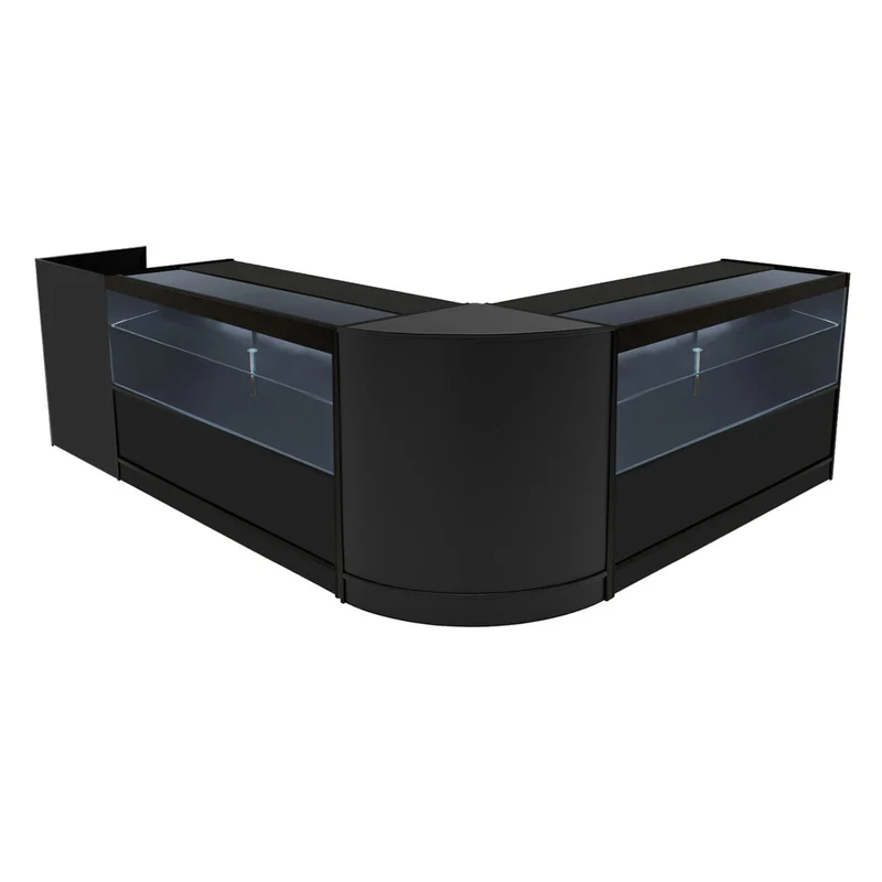 Comptoirs de Vente à LED Ensemble Phoenix - Noir CM60, 2 x C1500, TB60