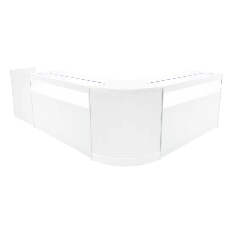 Comptoirs de Vente à LED Ensemble Luna - Blanc CM60, 2 x B1500, TB60