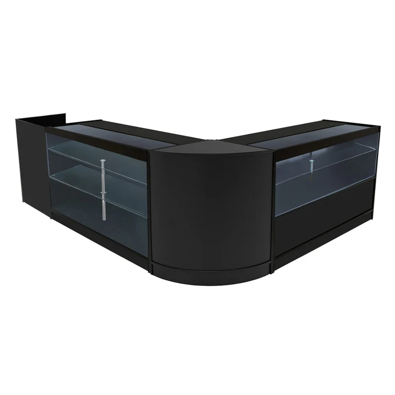 Comptoirs de Vente à LED Ensemble Vega - Noir CM60, K1500, C1500, TB60