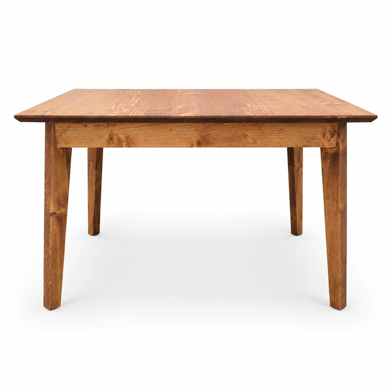 Table basse carré 80x80 cm en épicéa brossé huilé whisky | Nosta
