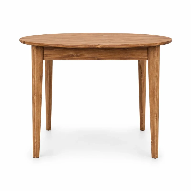 Table ronde Ø110 cm en épicéa brossé huilé whisky | Nosta