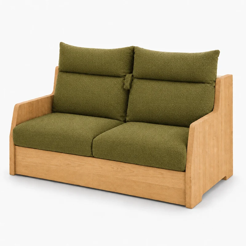 Canapé convertible express vert 140 cm | Refuge