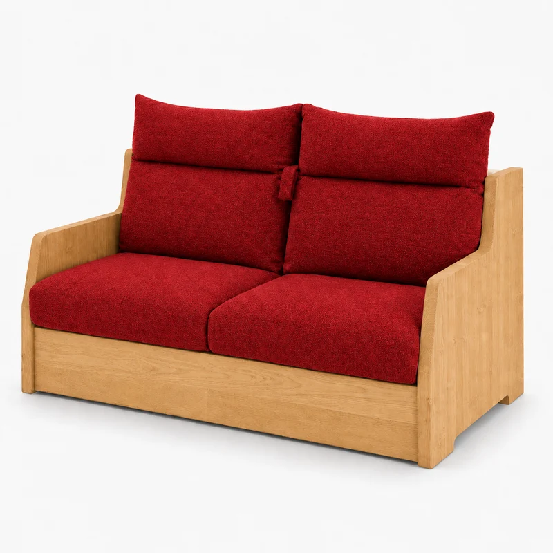 Canapé convertible express rouge 140 cm | Refuge