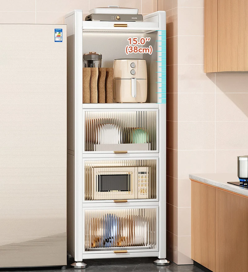 Joybos® Armoire de Rangement de Cuisine en Métal Multifonction Étroite F237