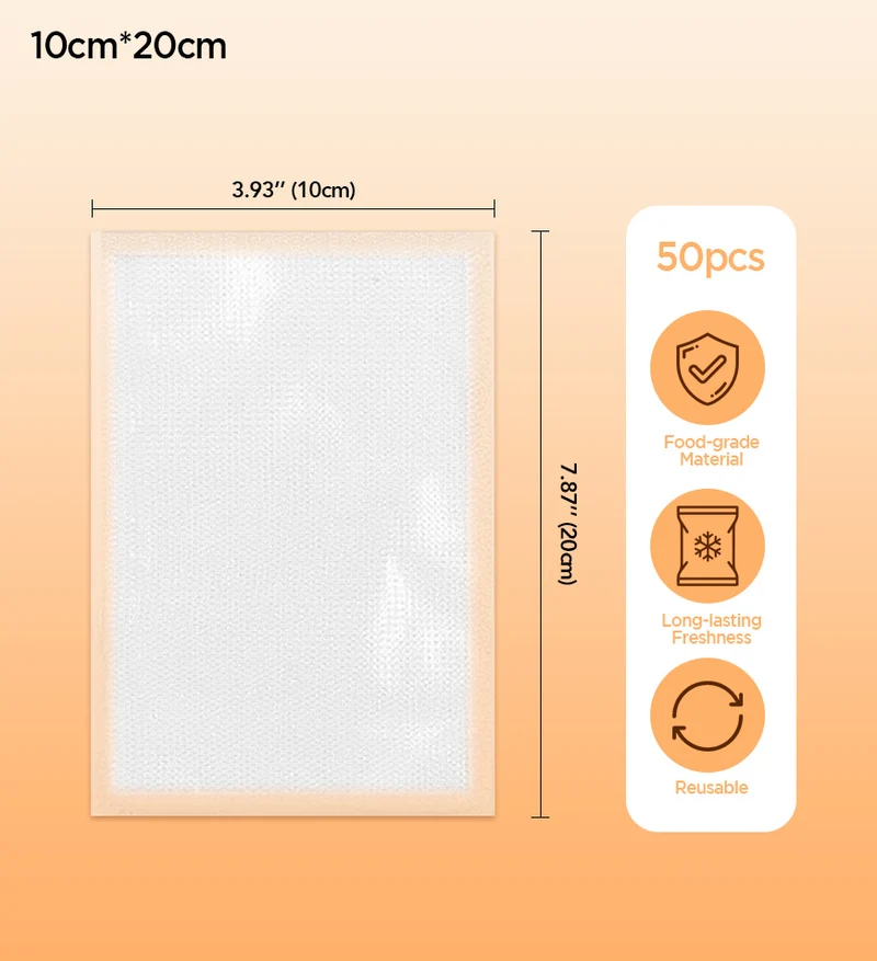 Joybos® Sachets de mise sous vide (50 pièces) pour la conservation des aliments et la préparation des repas F269