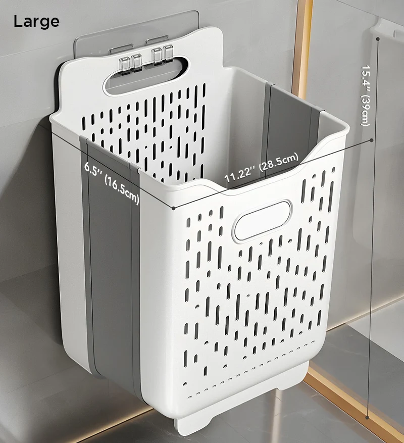 Joybos® Panier à linge pliable suspendu avec poignée de transport F259
