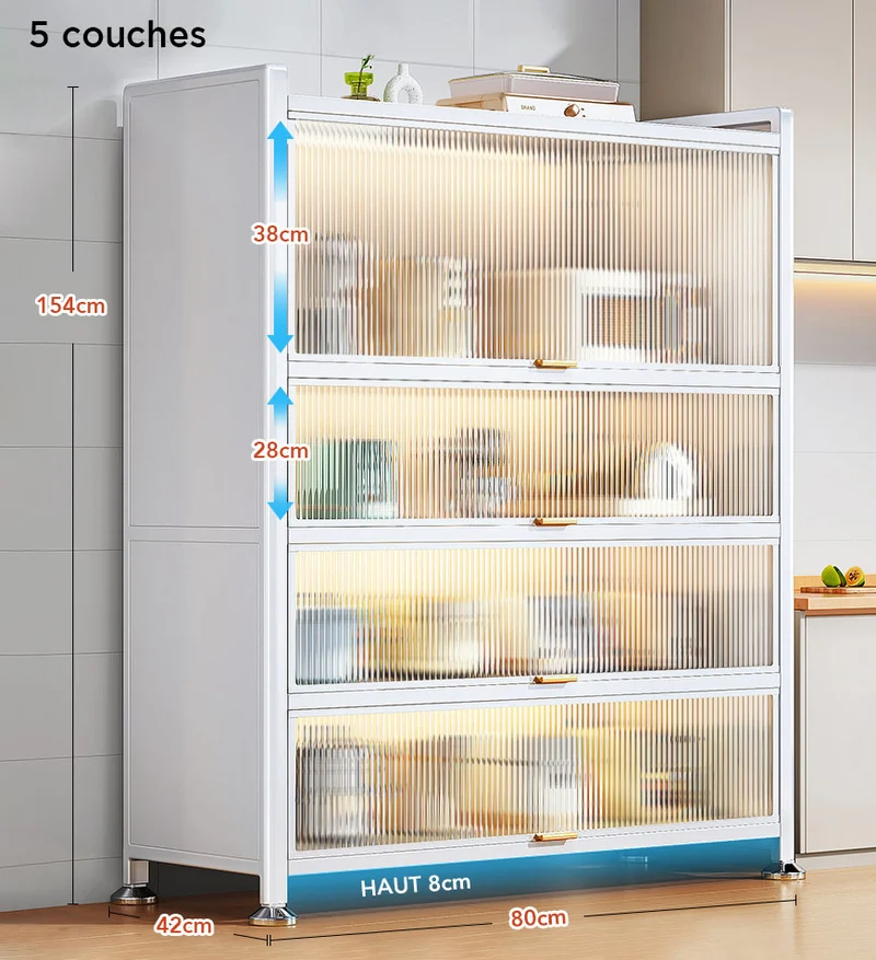 Joybos® Armoire de Rangement de Cuisine Surélevée en Métal F238
