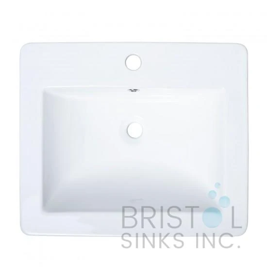 Lavabo carré de porcelaine blanche B612