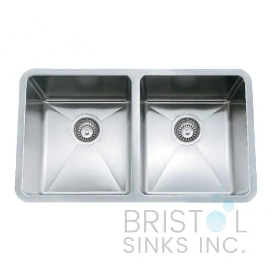 Évier double 50/50 sous plan pour caisson 33'' B1807