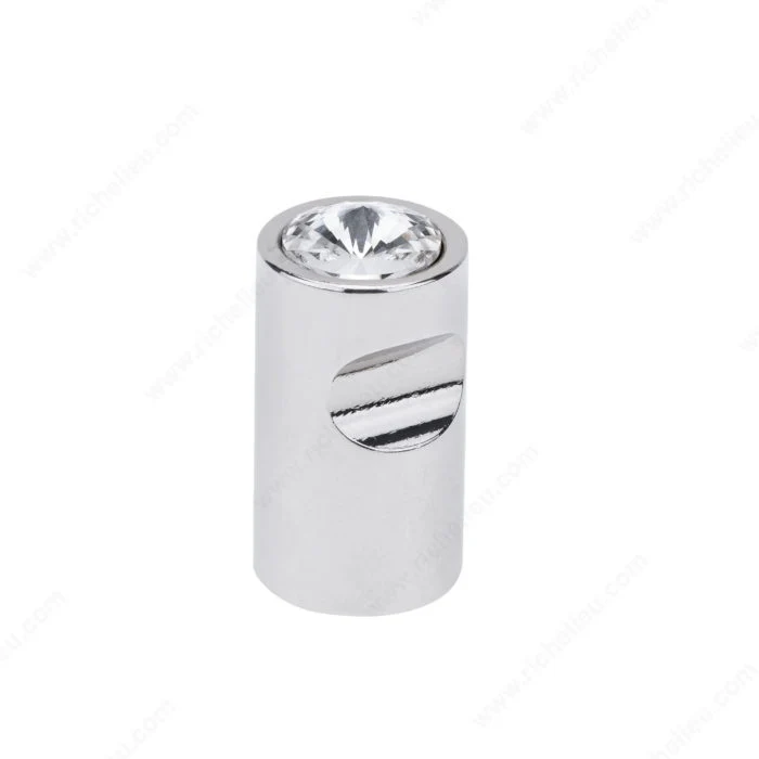 Bouton moderne en cristal Swarovski et métal - 3075
